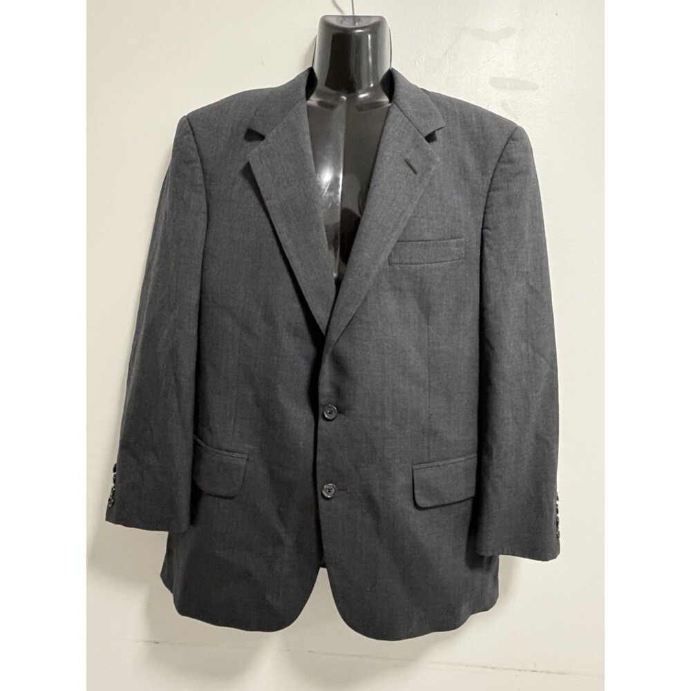 Vintage Burberrys Saks Fifth Avenue 100% Wool Blazer Sport Coat Gray Mens Sz 44R
